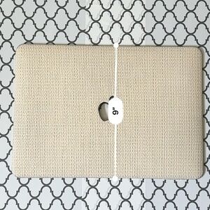 Beige Textured Laptop Case